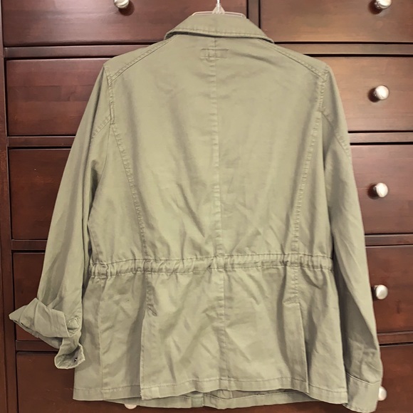 a.n.a army green, adjustable waist, utility jacket size large - Picture 3 of 3